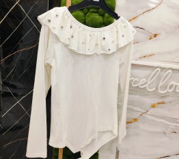 Body ecru z perełkami