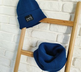 Komplet zimowy Mashmnie czapka + komin chaber