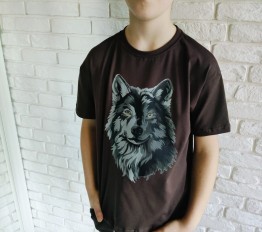 MashMnie With Wolves Drop 3 T-Shirt brązowy