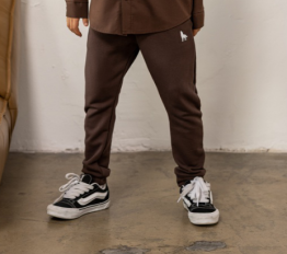 MashMnie With Wolves Drop 3 Spodnie dresowe Wolf brązowe