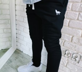 MashMnie With Wolves Drop 3 Spodnie dresowe Wolf czarne