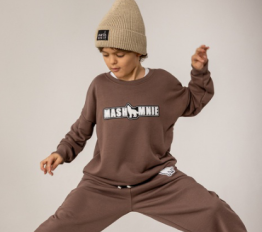 MashMnie With Wolves Drop 3 bluza z naszywką taupe