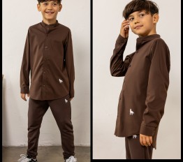 MashMnie With Wolves Drop 3 Koszula Brązowa