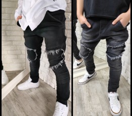 MashMnie SPODNIE jeansowe acid grafit