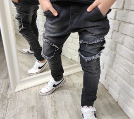 MashMnie SPODNIE jeansowe acid grafit