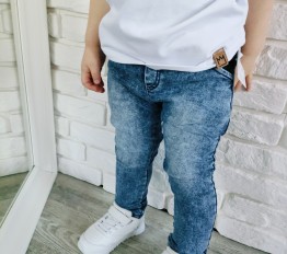 MashMnie Spodnie classic jeansowe niebieskie