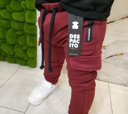 Spodnie Despacito grubsze - ale nie ocieplane - bordo