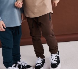 Spodnie bawełniane Despacito ze wstawkami czekolada