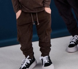 Spodnie Despacito dekatyzowane cargo czekolada