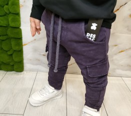 Spodnie Despacito dekatyzowane cargo plum