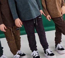 Spodnie Despacito dekatyzowane z przeszyciami plum