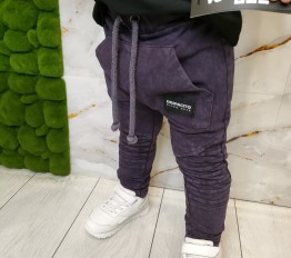 Spodnie Despacito dekatyzowane z przeszyciami plum