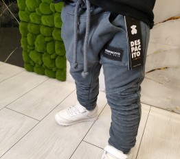 Spodnie Despacito dekatyzowane z przeszyciami steel