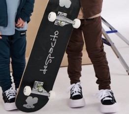 Spodnie Despacito bawełniane z przeszyciami czekolada