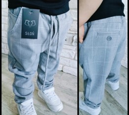 Spodnie eleganckie SŁOŃ szare