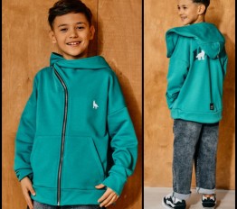 MashMnie Shadow Wolf Drop 1 bluza asymetryczna morska