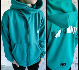 MashMnie Shadow Wolf Drop 1 bluza asymetryczna morska