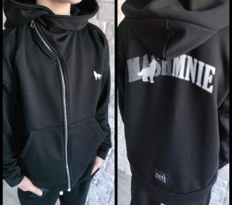 MashMnie Shadow Wolf Drop 1 bluza asymetryczna czarna