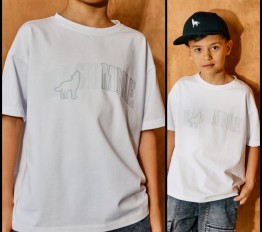 MashMnie Shadow Wolf Drop 1 T-Shirt over biały