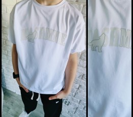 MashMnie Shadow Wolf Drop 1 T-Shirt over biały