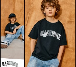 MashMnie Shadow Wolf Drop 1 T-Shirt over czarny