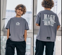 MashMnie Shadow Wolf Drop 1 T-Shirt over szary