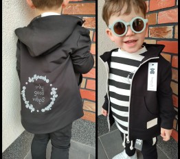 Bawełniana bluza z nadrukiem na plecach z logo 'despacito' czarna