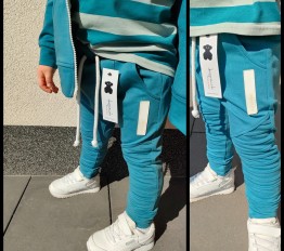 Bawełniane spodnie Despacito 'basic' z przeszyciami na kolanach hydro