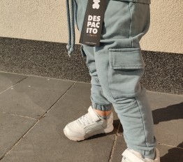 Spodnie Despacito dekatyzowane bojówki z gumka w nogawce - efekt vintage mineralny