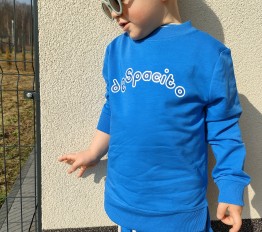 Bluza przez głowę z nadrukiem z logo 'despacito' niebieski