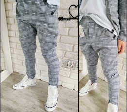 All For Kids spodnie szara krata