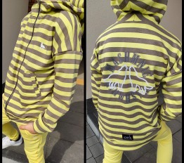 MashMnie Shadow Wolf Drop 2 Bluza rozpinana żółta w paski