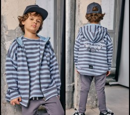 MashMnie Shadow Wolf Drop 2 Bluza Rozpinana niebieska w paski