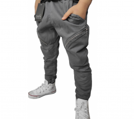 MashMnie Under the City spodnie z kieszeniami szare