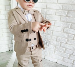 Garnitur 5 części ciemno beżowy 