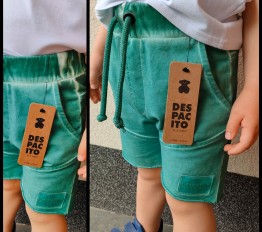 Szorty Dekatyzowane Despacito efekt cold dye zielone