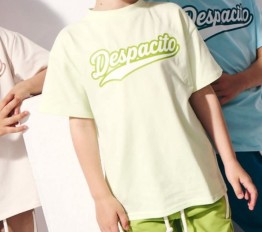 Bawełniany T-shirt z nadrukiem Despacito jasna limonka