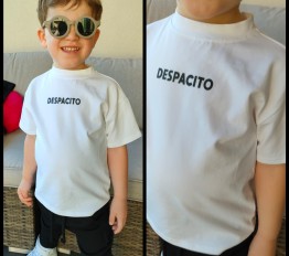 Bawełniany T-shirt z wypukłym logo biały
