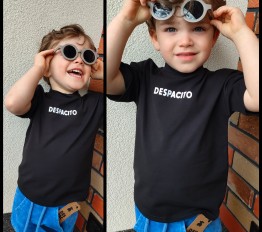 Bawełniany T-shirt z wypukłym logo czarny
