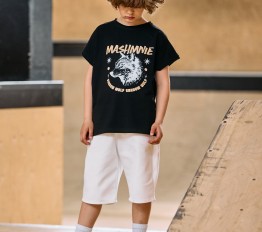 MashMnie Shadow Wolf Drop 3 spodenki tkanina białe