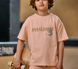 MashMnie Shadow Wolf Drop 3 T-SHIRT MASHMNIE BRZOSKWINIOWY