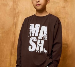 MashMnie LONGSLEEVE  CIEMNOBRĄZOWY