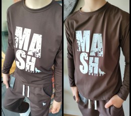 MashMnie LONGSLEEVE  CIEMNOBRĄZOWY