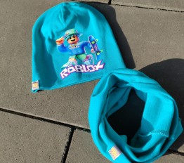 Komplet Roblox czapka plus komin morski