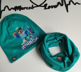Komplet Roblox czapka plus komin morski