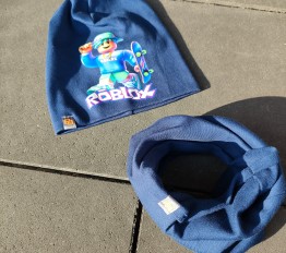 Komplet Roblox czapka plus komin granat