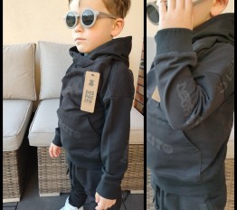 Bluza z grawerowanymi laserowo nadrukami Despacito czarna