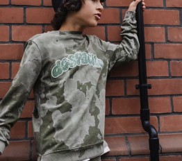 Bluza Despacito dekatyzowana batik camo khaki
