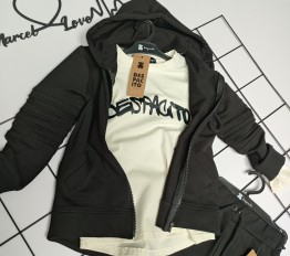 Bluza Despacito bawełniana na zamek czarna