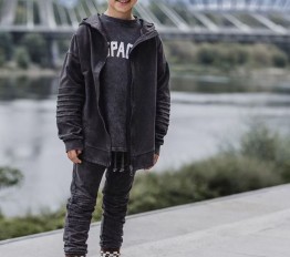 Spodnie Despacito dekatyzowane przeszycia Classic czekolada
